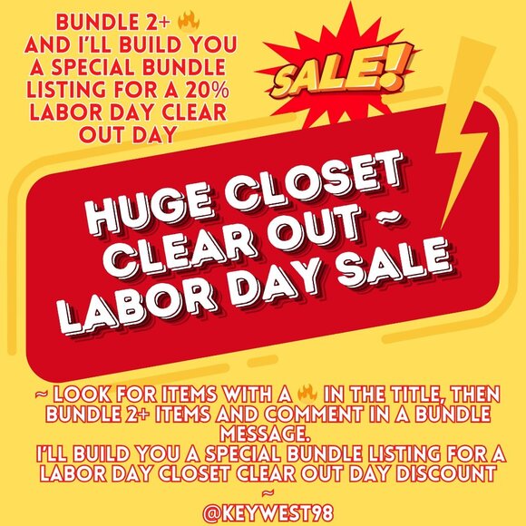 LABOR DAY ~ CLOSET CLEAR OUT SALE - Picture 1 of 1